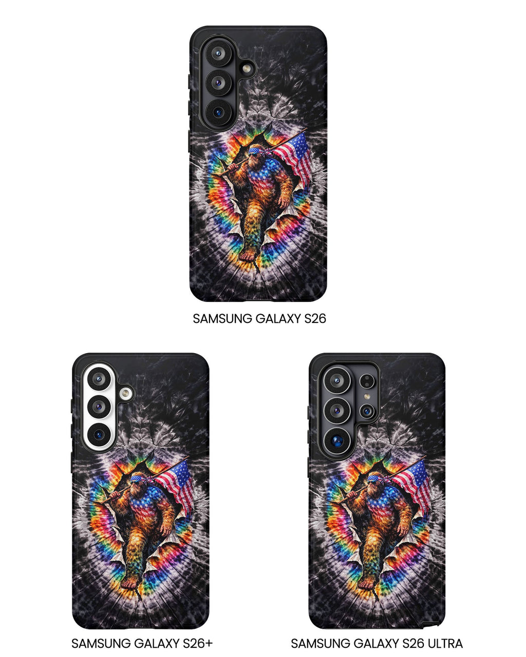 BIGFOOT WITH FLAG SWIRL  PHONE CASE  - TLTW1905264