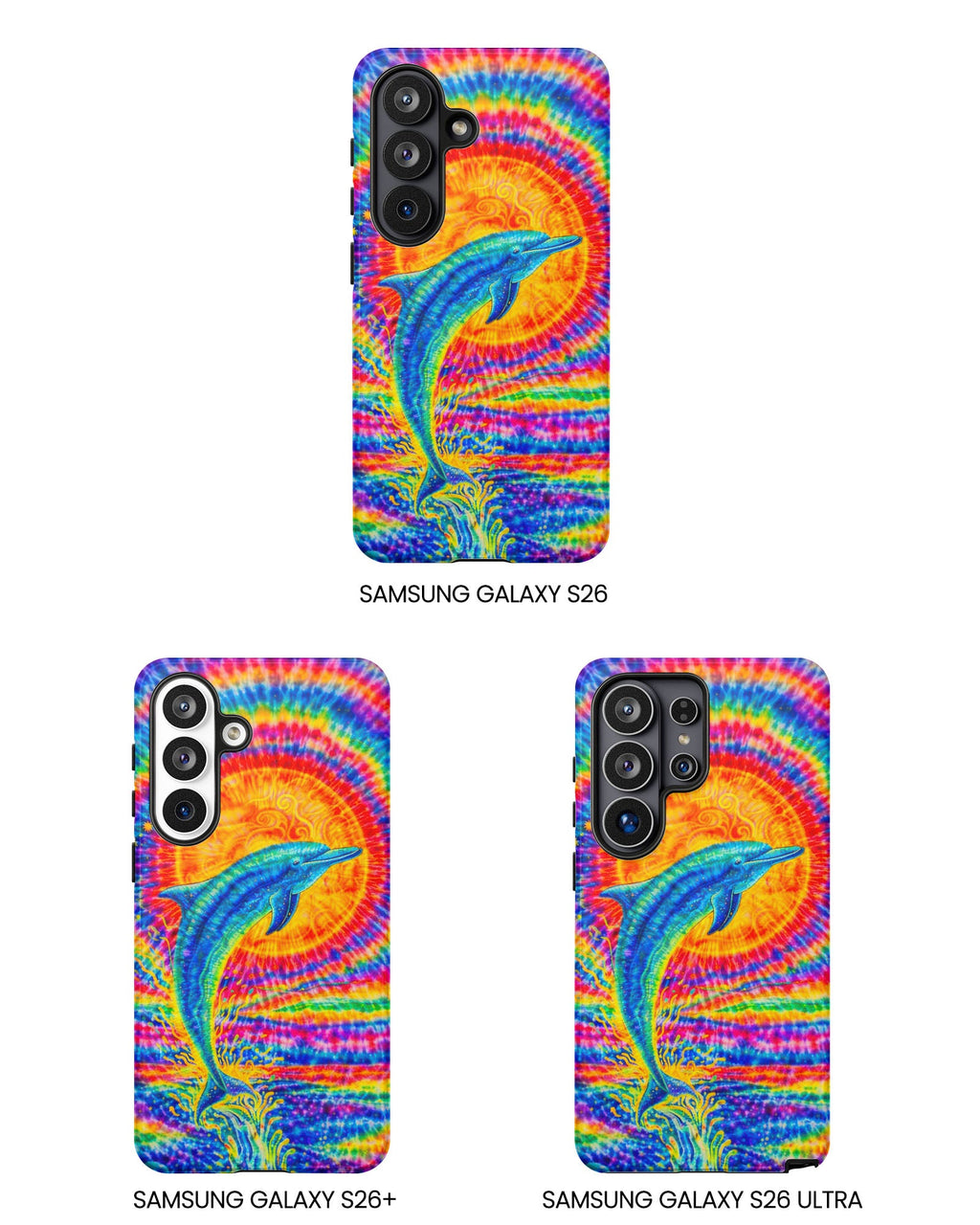 DOLPHIN SUN COLORFUL SWIRL  PHONE CASE  - TLTW2205261
