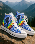 BIGFOOT V COLORFUL PATTERN HIGH TOP CANVAS SHOES   - TLNO1505262