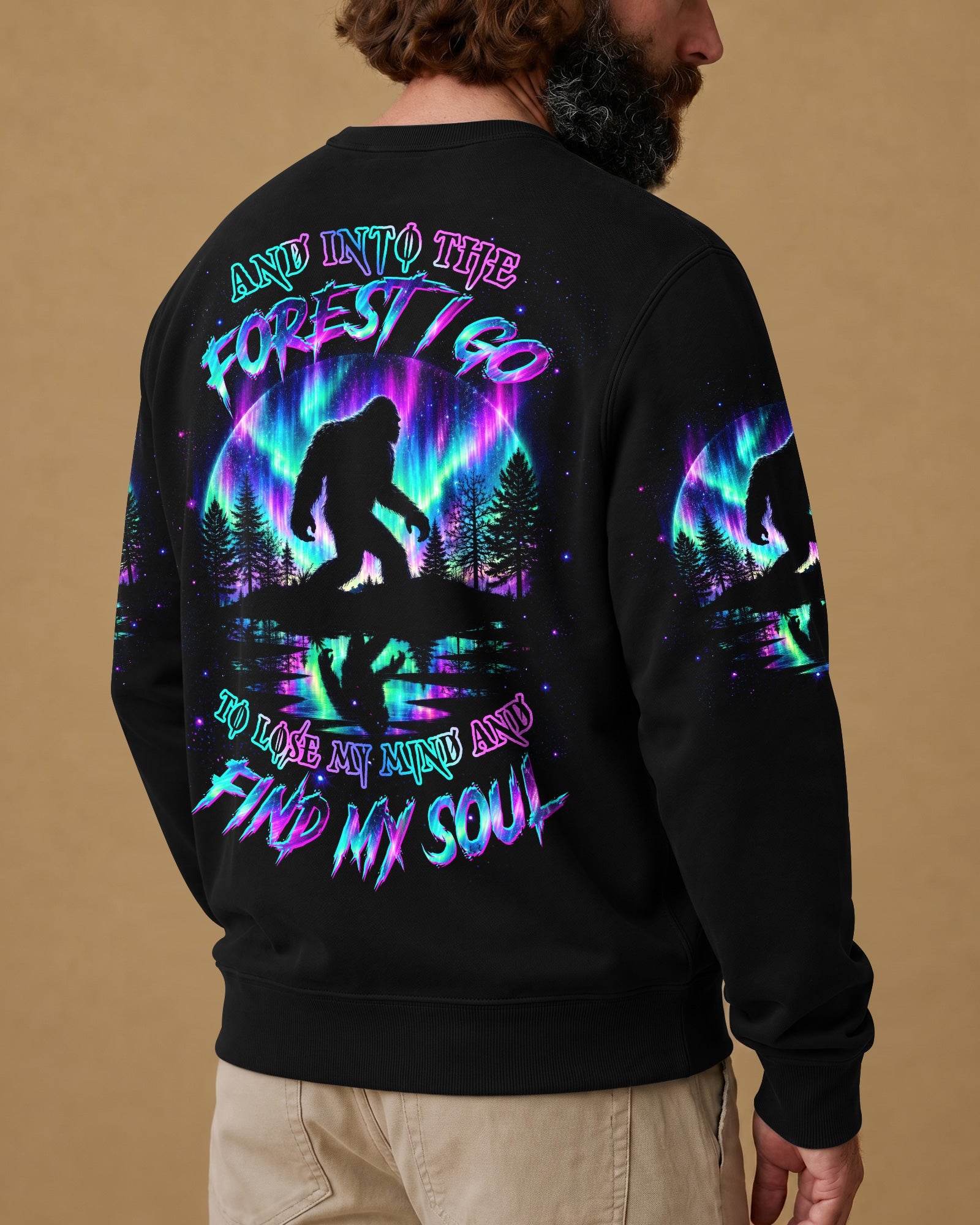 AND INTO THE FOREST I GO BIGFOOT AURORA ALL OVER PRINT -  TLTW2306261