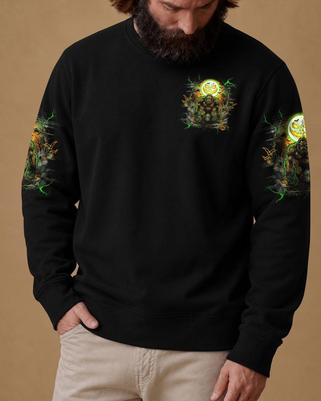 HELLO DARKNESS MY OLD FRIEND BIGFOOT HALLOWEEN ALL OVER PRINT  - TLHG2007263