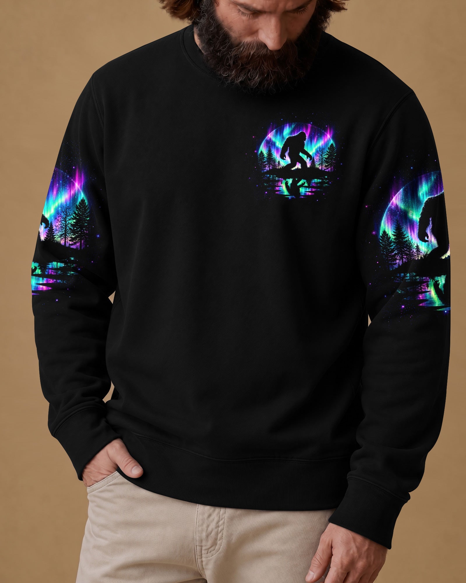 AND INTO THE FOREST I GO BIGFOOT AURORA ALL OVER PRINT -  TLTW2306261