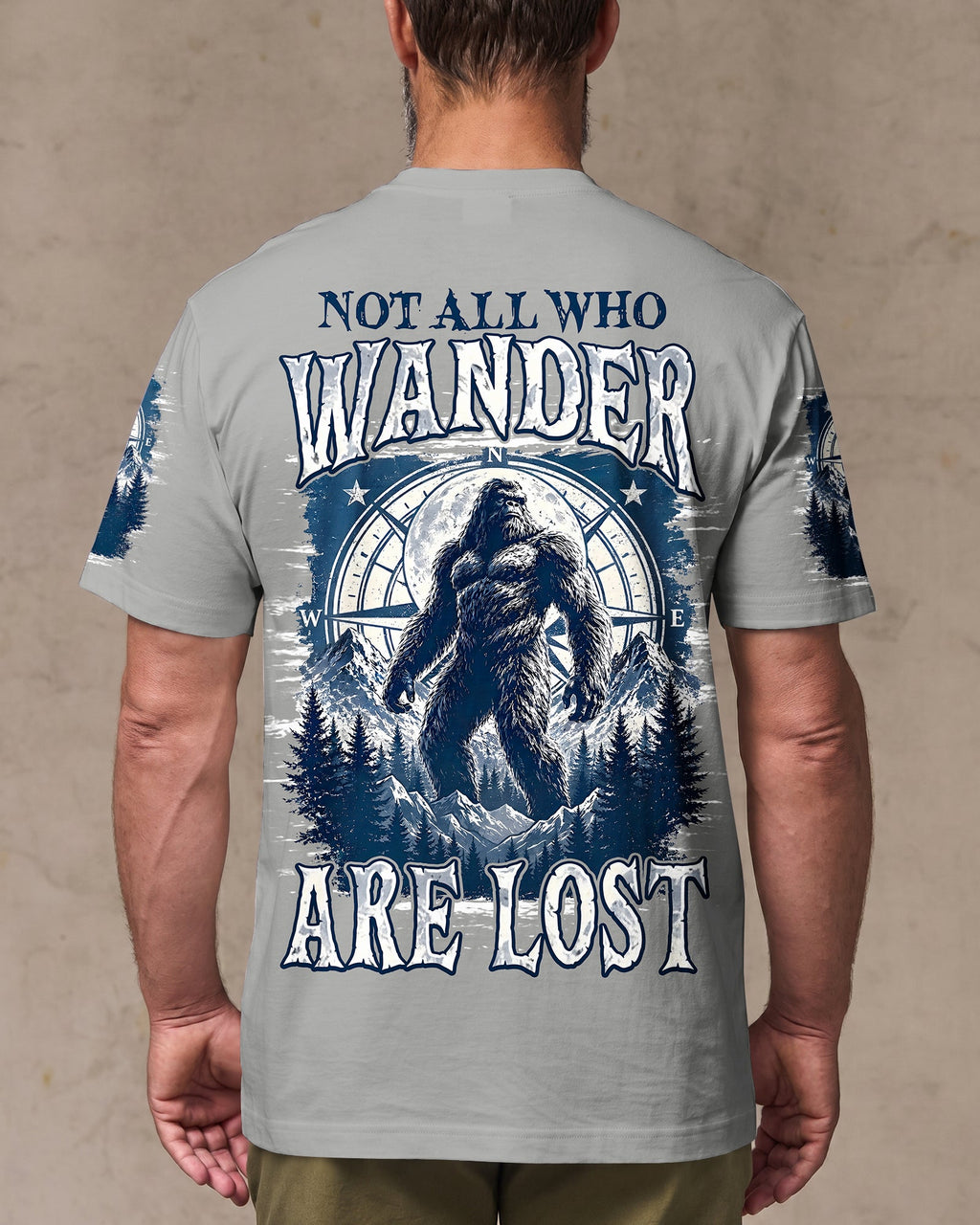 NOT ALL WHO WANDER ARE LOST BIGFOOT ALL OVER PRINT - TYPQ0907261