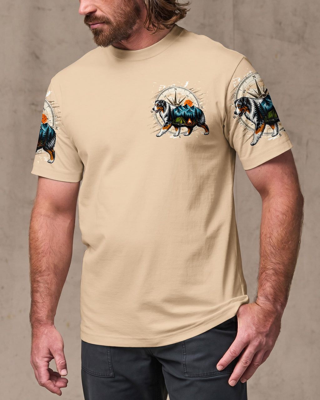 NOT ALL WHO WANDER ARE LOST AUSTRALIAN SHEPHERD DOG ALL OVER PRINT - TLTW0907263
