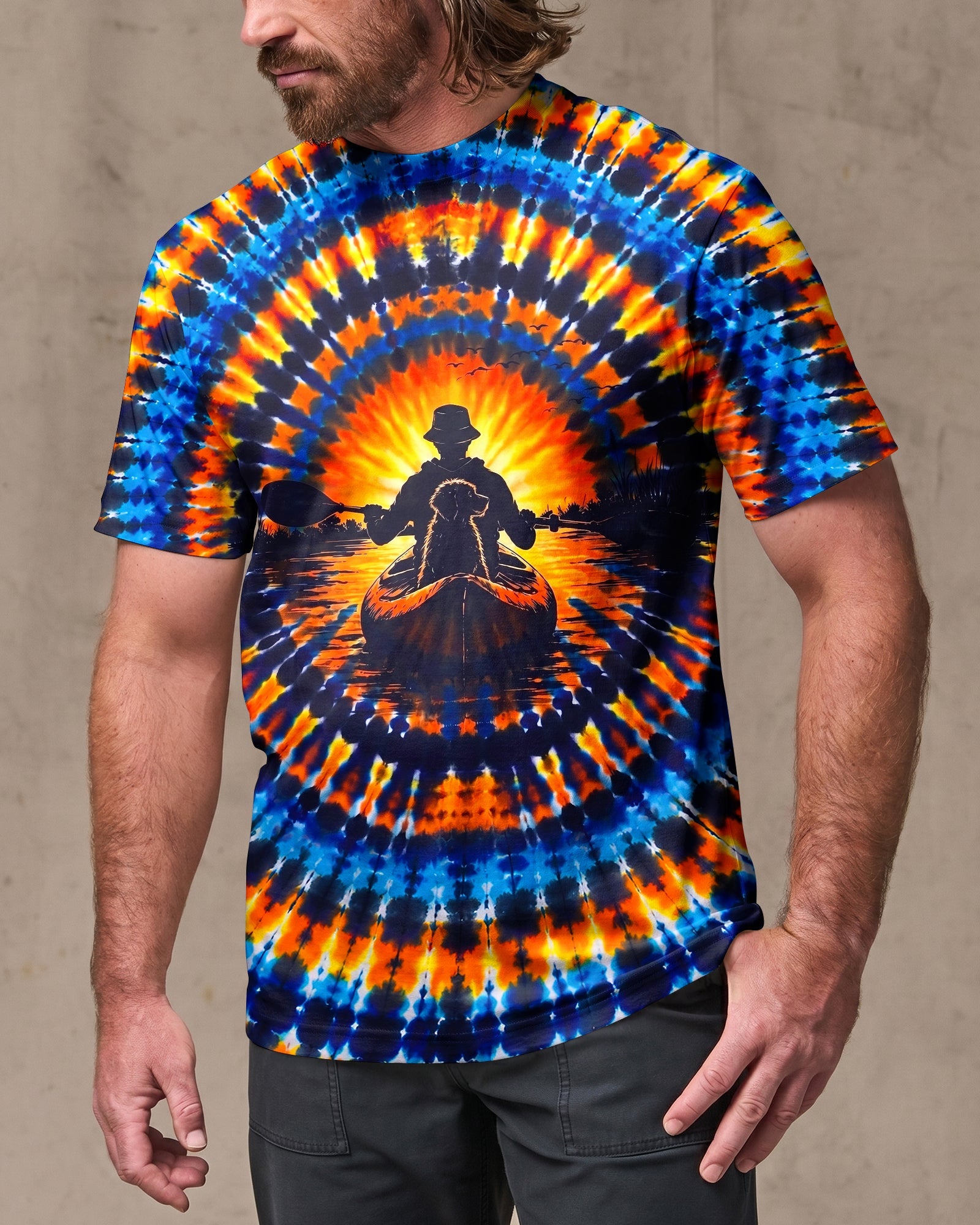 KAYAK CHASING SUNSET DOG ALL OVER PRINT  - TLNT1507265
