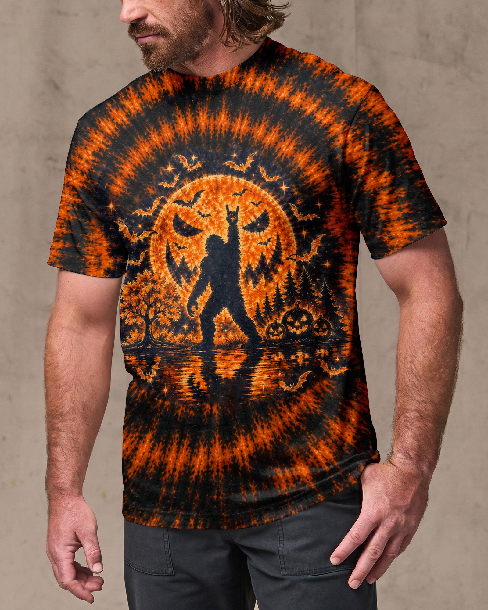 HELLO DARKNESS MY OLD FRIEND BIGFOOT HALLOWEEN ALL OVER PRINT - TLTW1707263