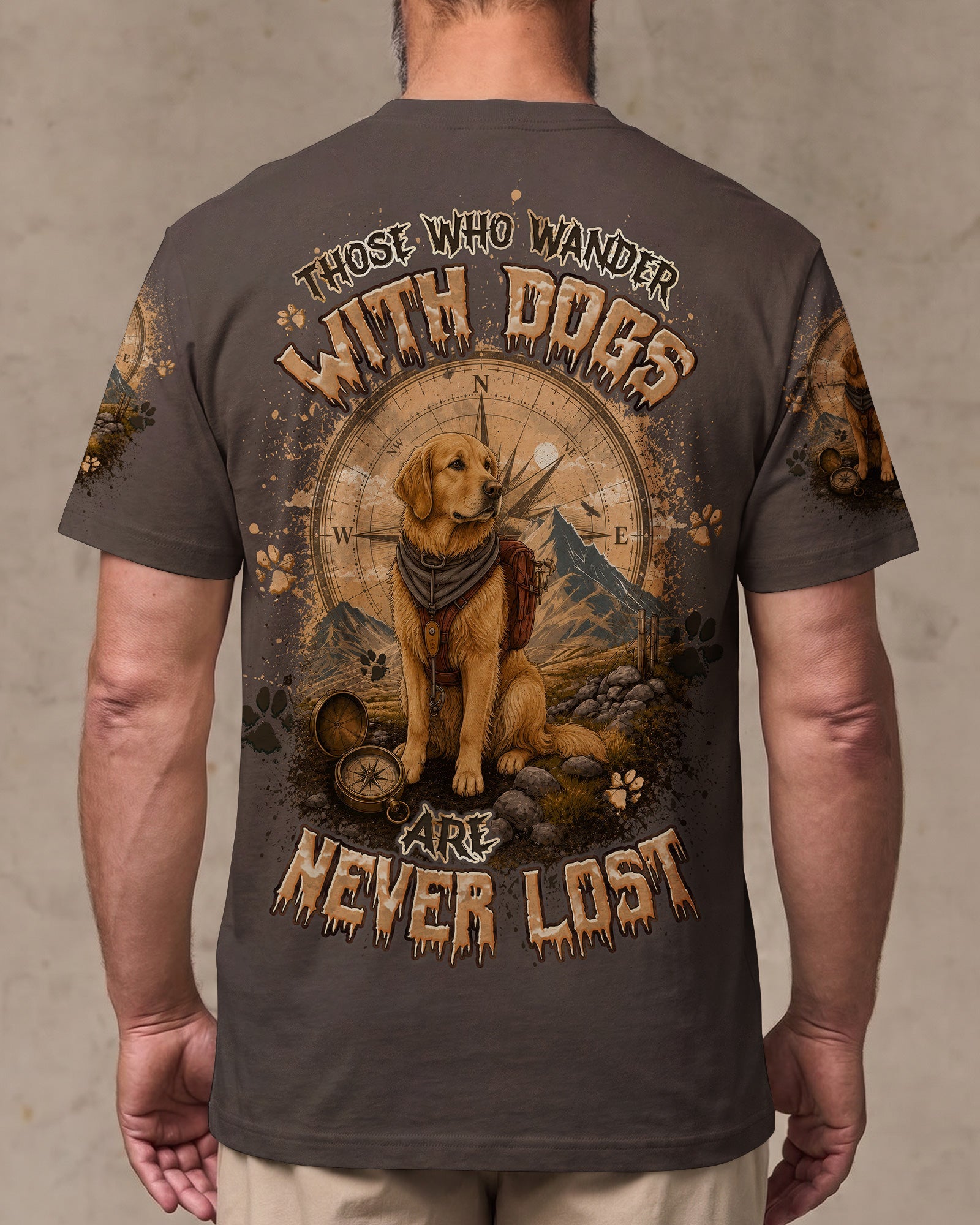 THOSE WHO WANDER WITH DOGS GOLDEN RETRIEVER DOG ALL OVER PRINT - TLTW0707262
