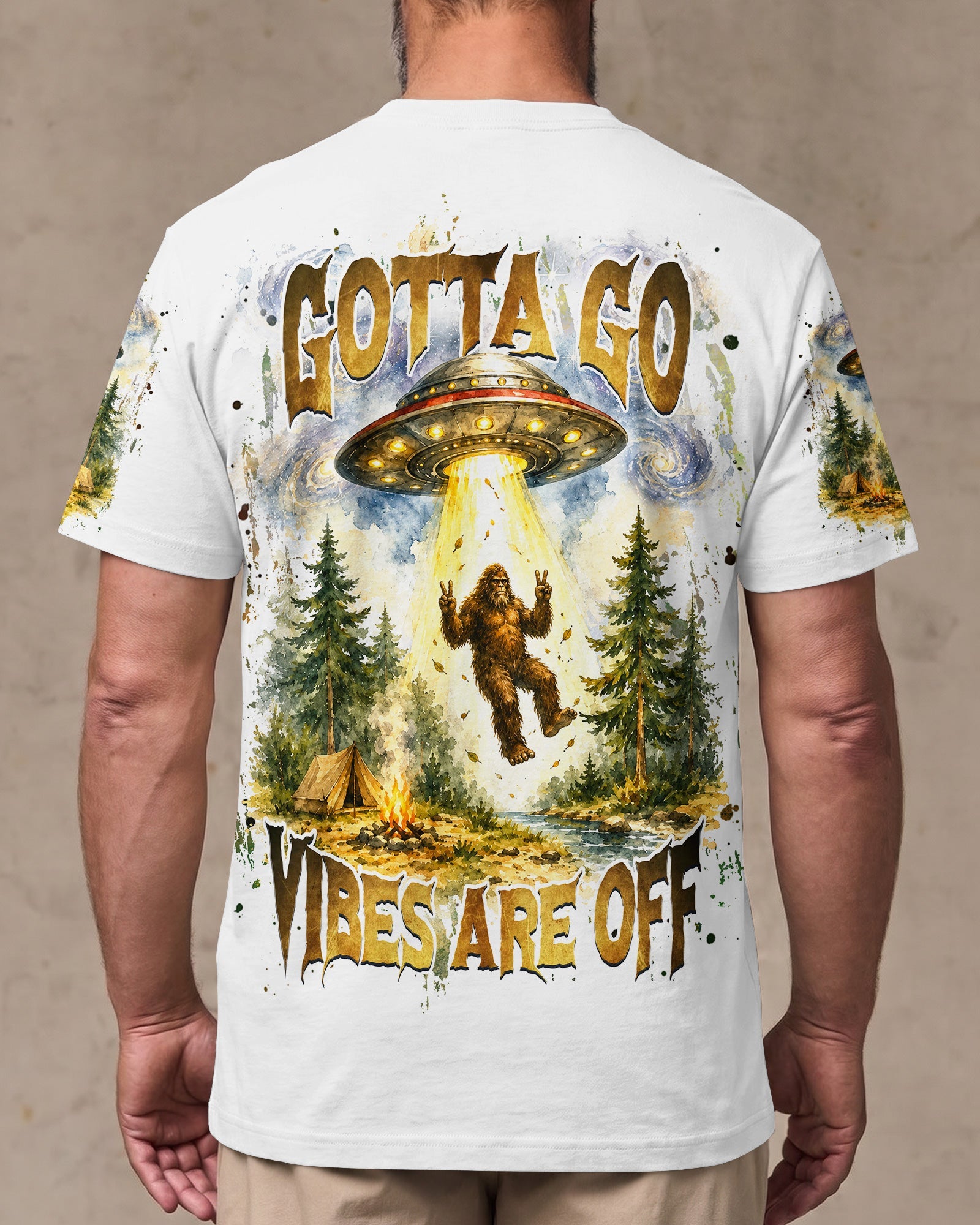 GOTTA GO VIBES ARE OFF BIGFOOT ALL OVER PRINT  - TLHG2206264