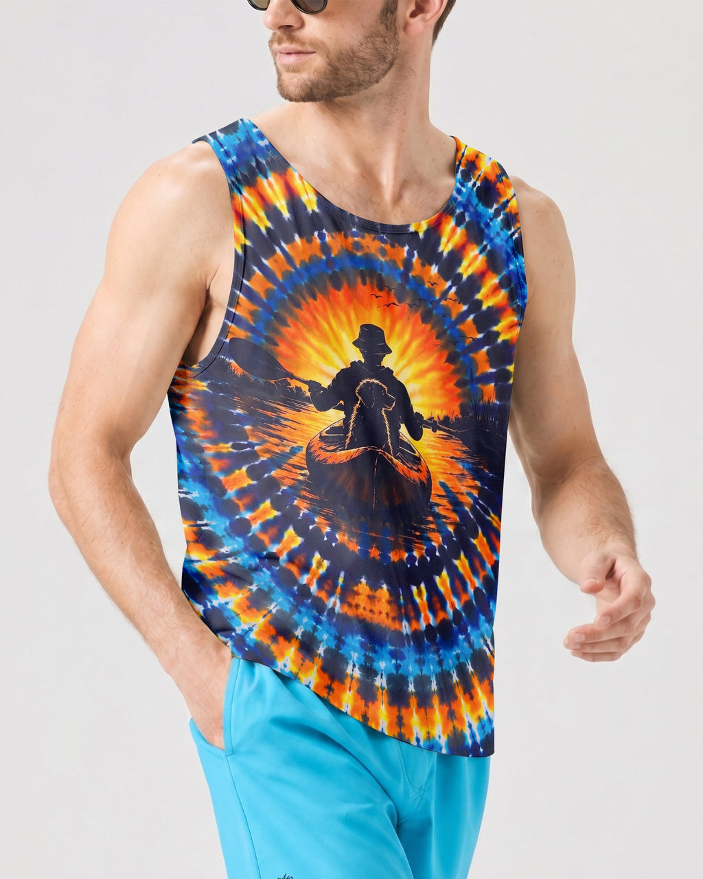KAYAK CHASING SUNSET DOG ALL OVER PRINT  - TLNT1507265