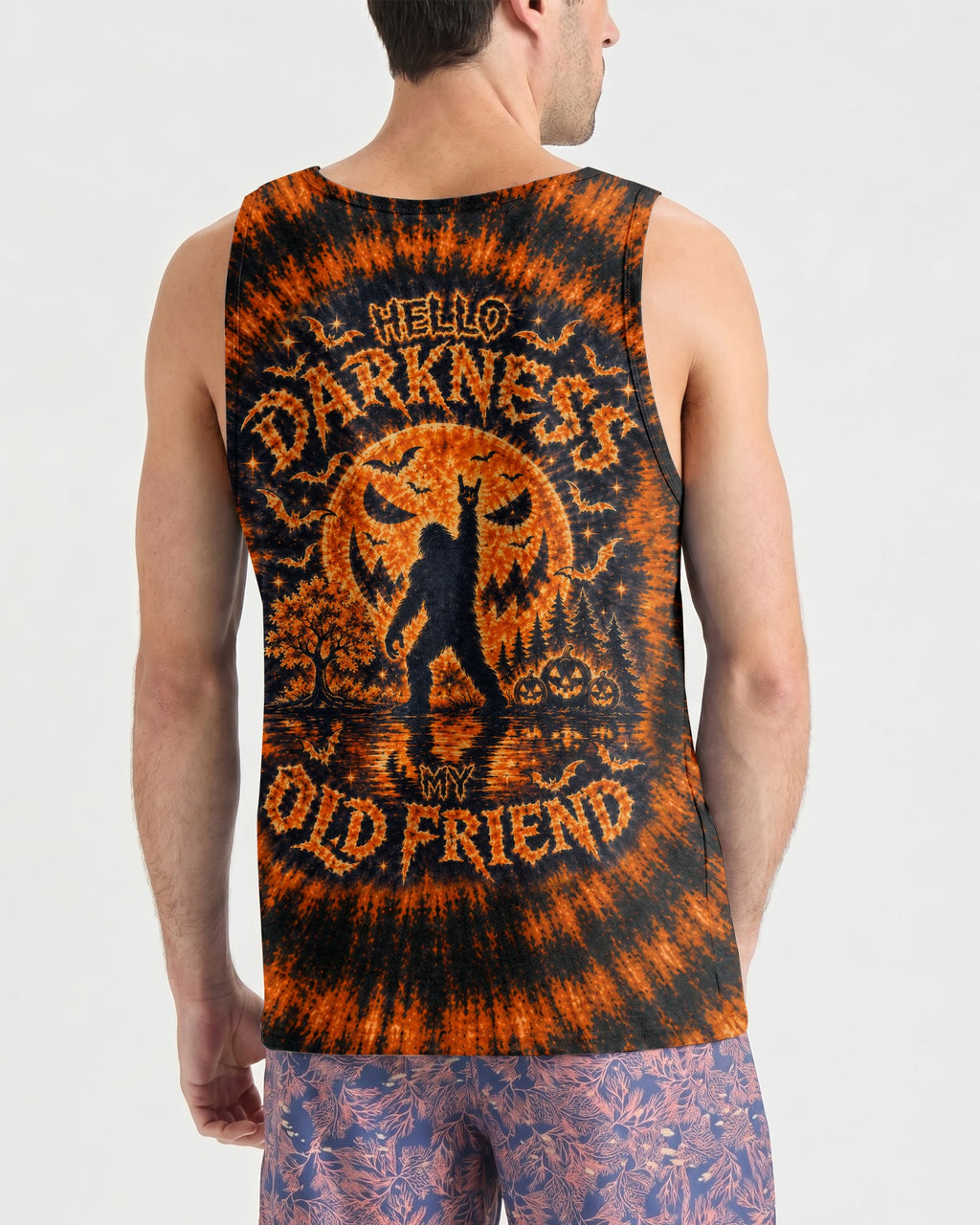 HELLO DARKNESS MY OLD FRIEND BIGFOOT HALLOWEEN ALL OVER PRINT - TLTW1707263