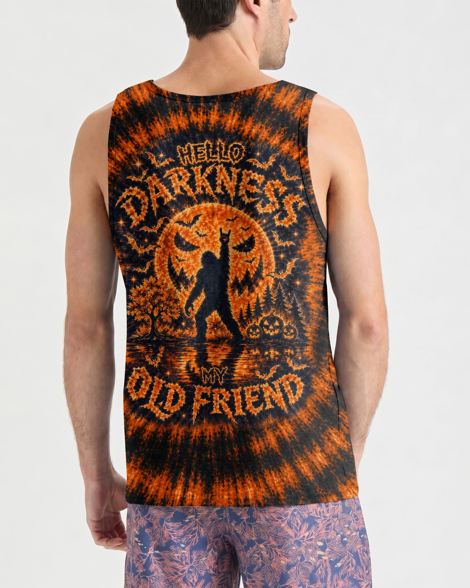 HELLO DARKNESS MY OLD FRIEND BIGFOOT HALLOWEEN ALL OVER PRINT - TLTW1707263