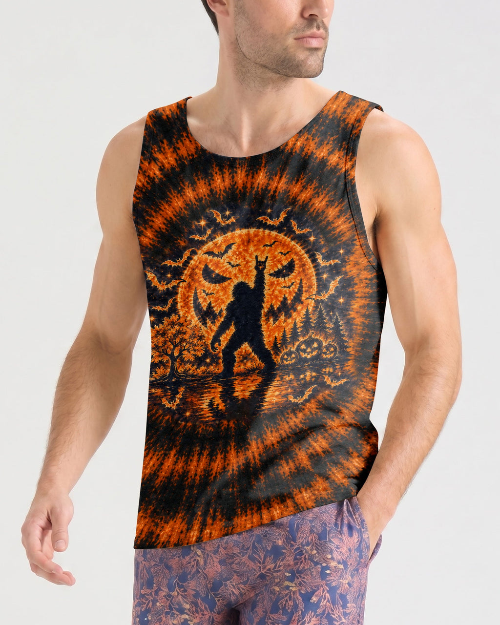 HELLO DARKNESS MY OLD FRIEND BIGFOOT HALLOWEEN ALL OVER PRINT - TLTW1707263