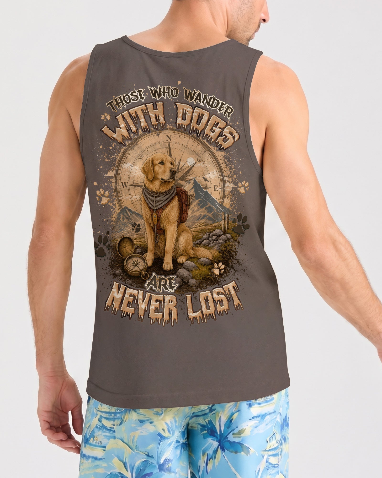 THOSE WHO WANDER WITH DOGS GOLDEN RETRIEVER DOG ALL OVER PRINT - TLTW0707262
