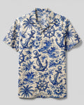 ANCHOR STEERING WHEEL PATTERN CAMP SHIRT - TLHN2206264