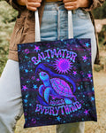 SALTWATER HEALS EVERYTHING TURTLE TOTE BAG  - TLNO1304263
