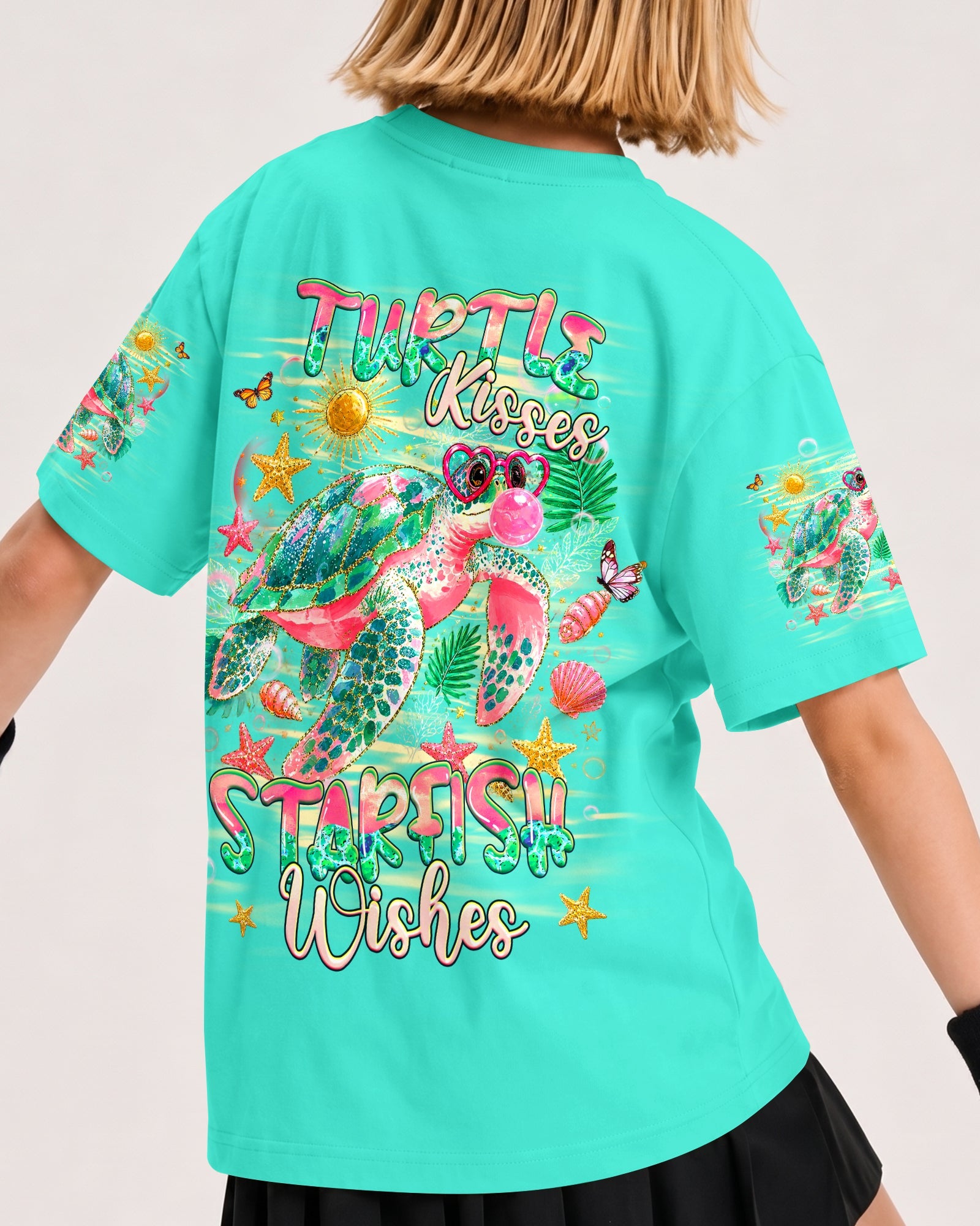 TURTLE KISSES STARFISH WISHES KIDS ALL OVER PRINT - TLHG0906261