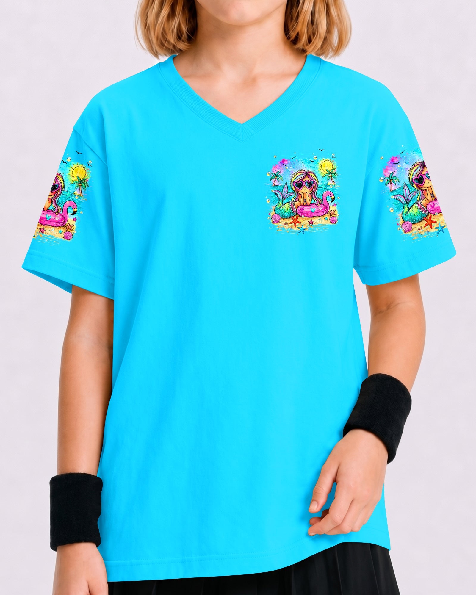 MERMAID KISSES STARFISH WISHES KIDS ALL OVER PRINT  - TLHN2505261
