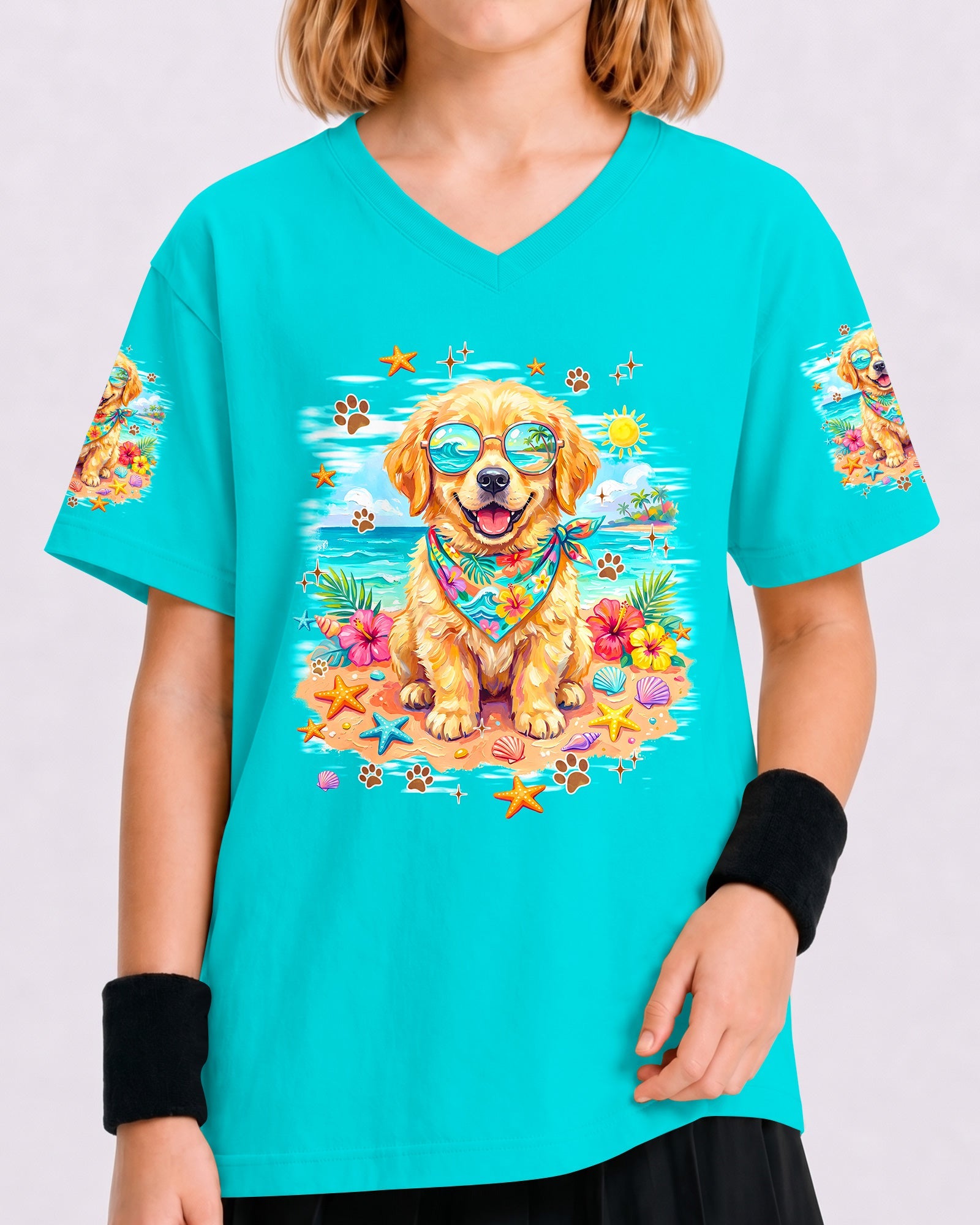 I WAS MADE FOR SUNNY DAYS GOLDEN RETRIEVER DOG KIDS ALL OVER PRINT - TYPQ0406263