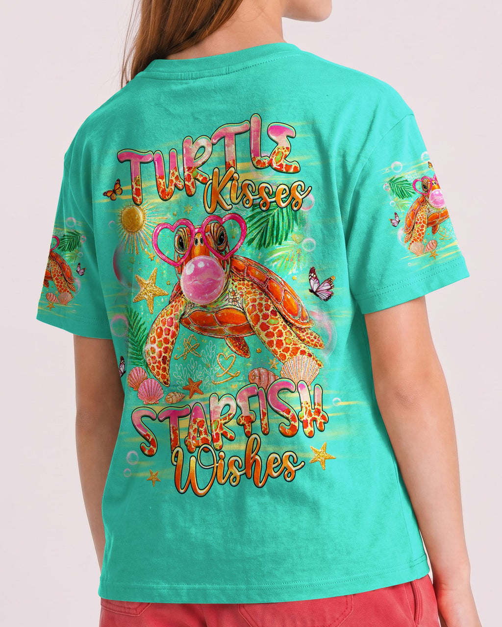 TURTLE KISSES STARFISH WISHES KIDS ALL OVER PRINT - TLHG2605261