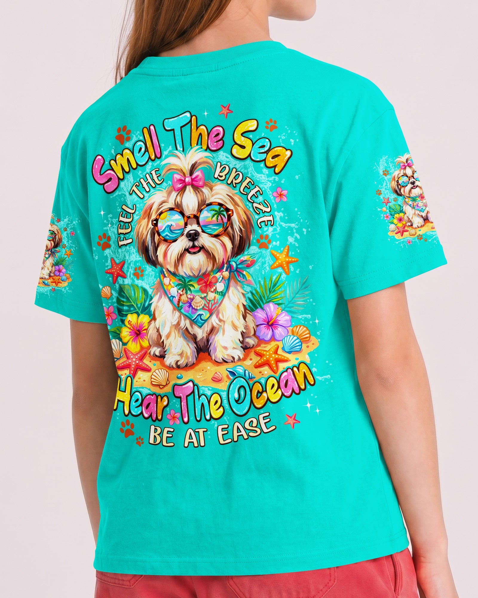 SMELL THE SEA SHIH TZU DOG KIDS ALL OVER PRINT - TYPQ0406262