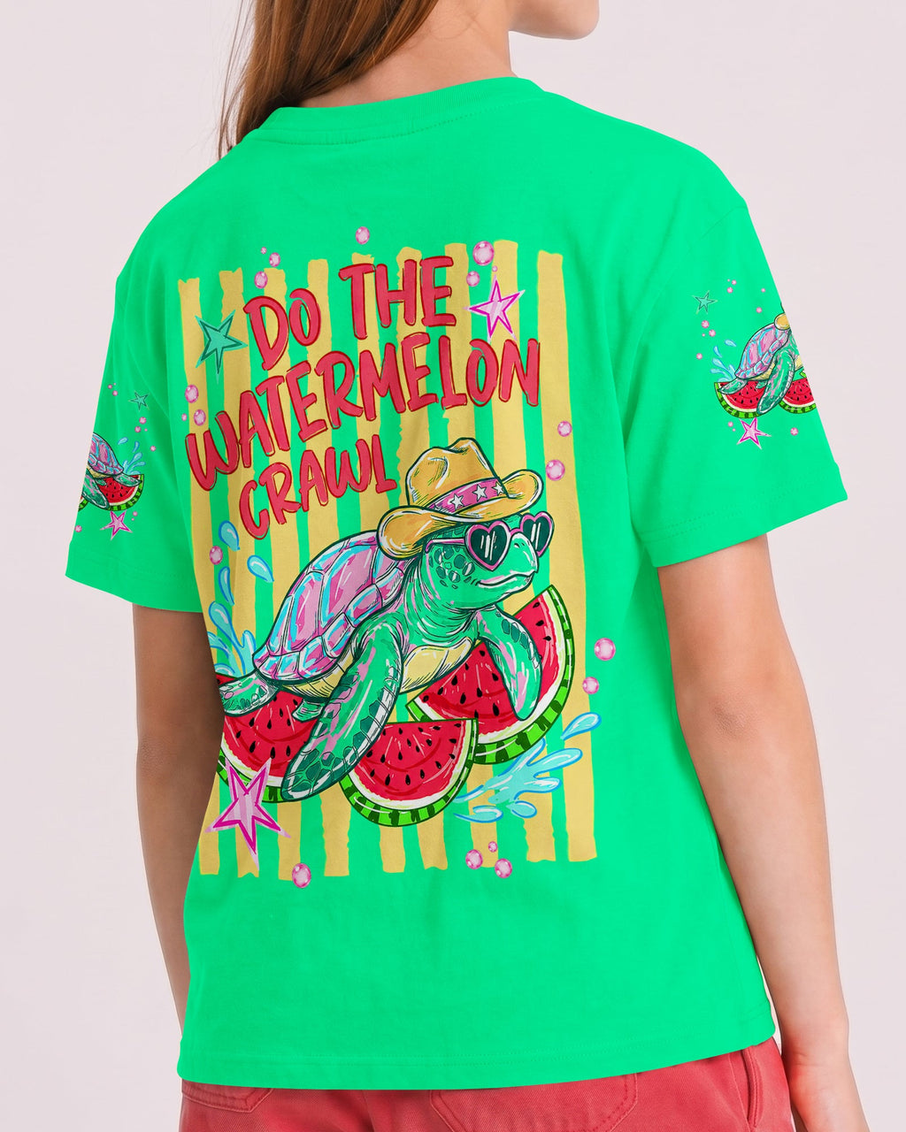 DO THE WATERMELON CRAWL TURTLE KIDS ALL OVER PRINT - TLNT1106261