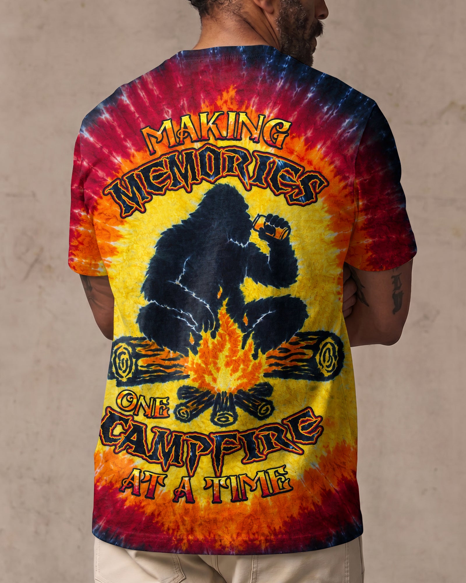 MAKING MEMORIES ONE CAMPFIRE AT A TIME BIGFOOT ALL OVER PRINT - TLHN1307262
