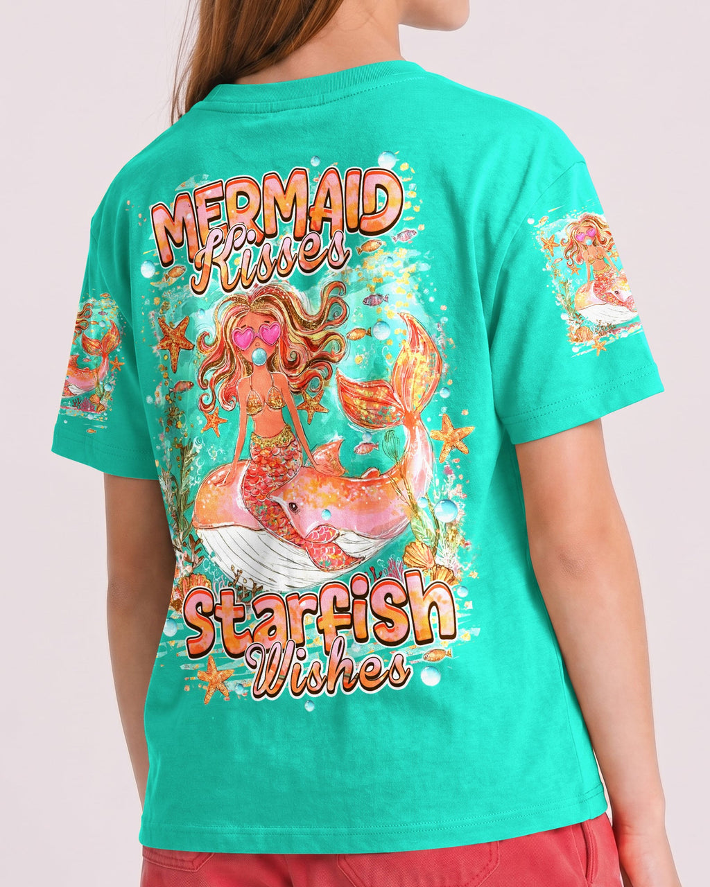 MERMAID KISSES STARFISH WISHES KIDS ALL OVER PRINT - TLHN0806261
