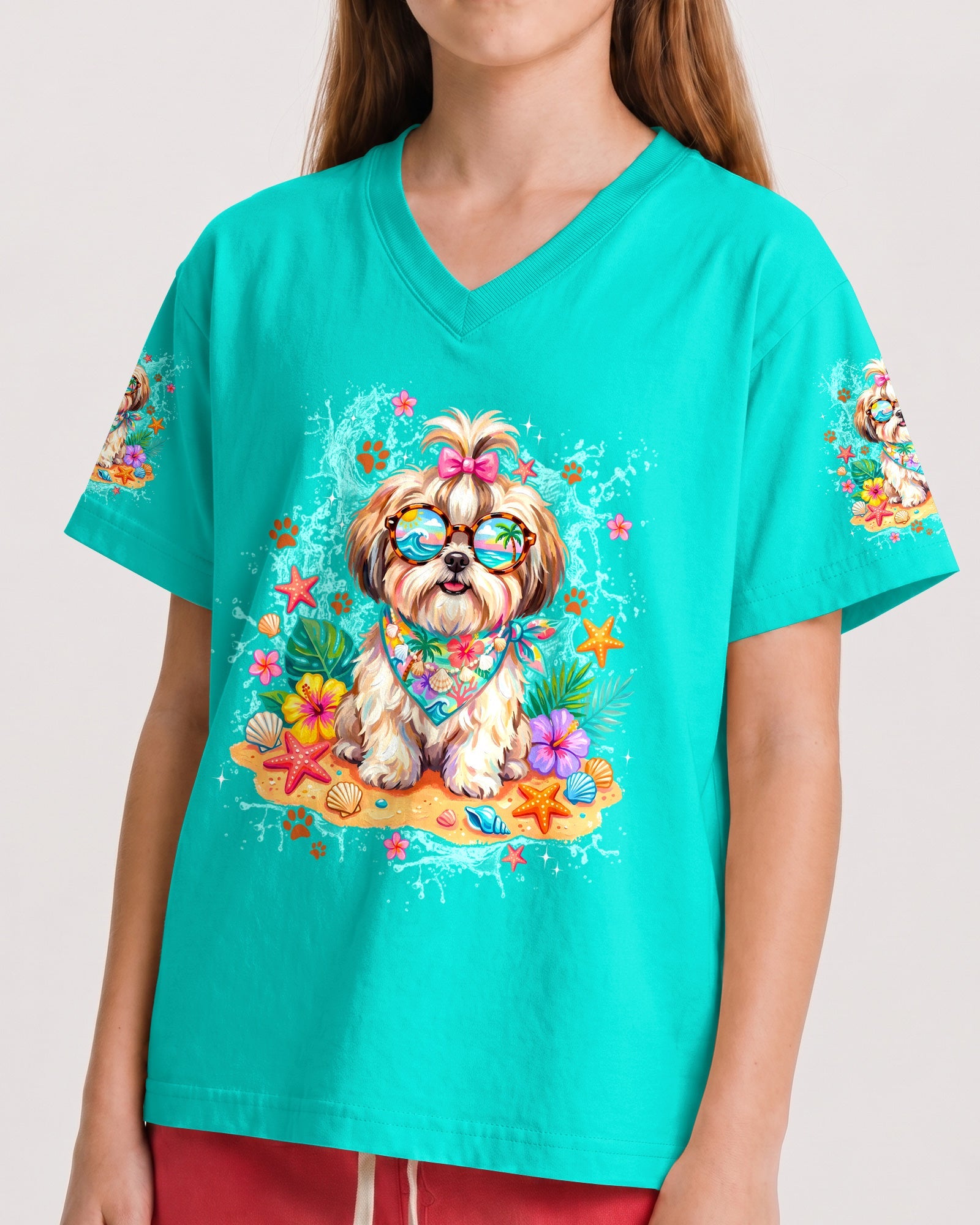 SMELL THE SEA SHIH TZU DOG KIDS ALL OVER PRINT - TYPQ0406262