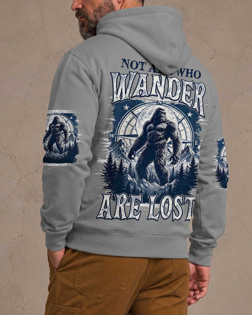 NOT ALL WHO WANDER ARE LOST BIGFOOT ALL OVER PRINT - TYPQ0907261