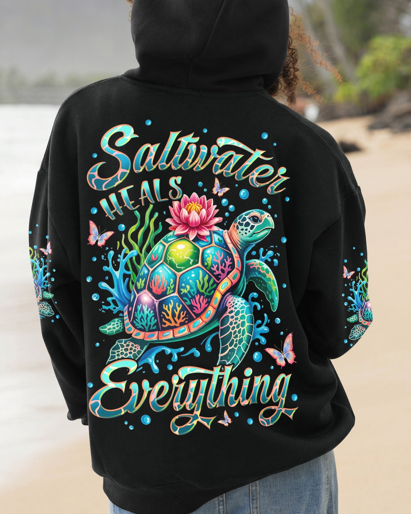 SALTWATER HEALS EVERYTHING TURTLE ALL OVER PRINT - TYLN1506262