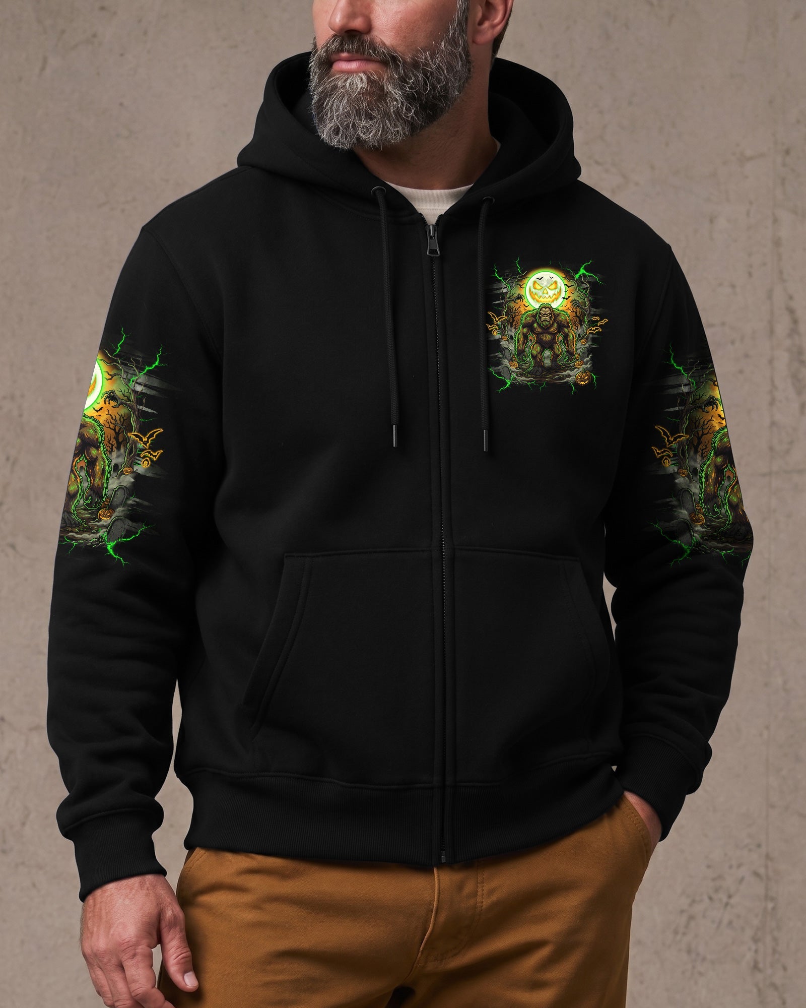 HELLO DARKNESS MY OLD FRIEND BIGFOOT HALLOWEEN ALL OVER PRINT  - TLHG2007263