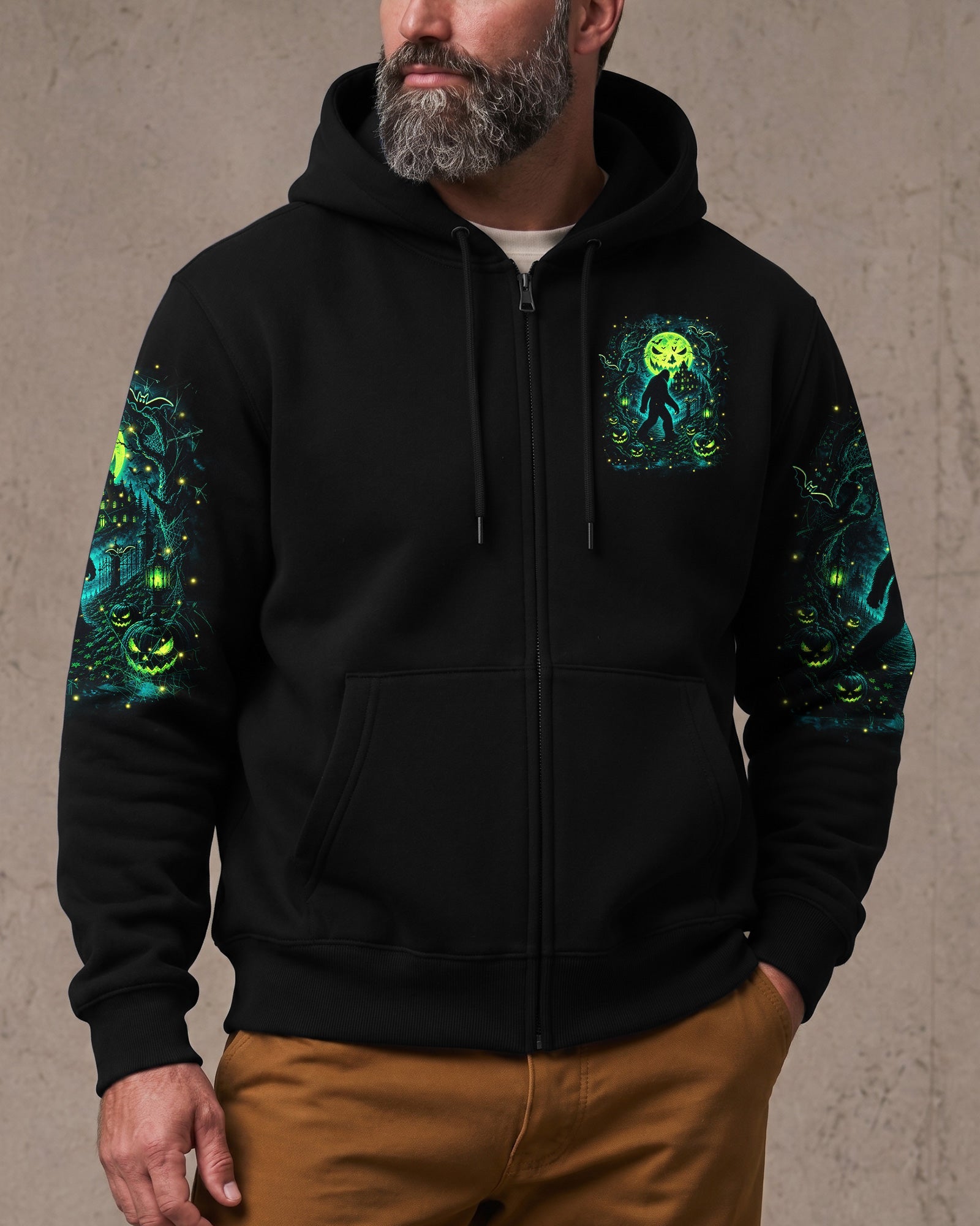 HELLO DARKNESS MY OLD FRIEND BIGFOOT HALLOWEEN ALL OVER PRINT  - TLHN2107261