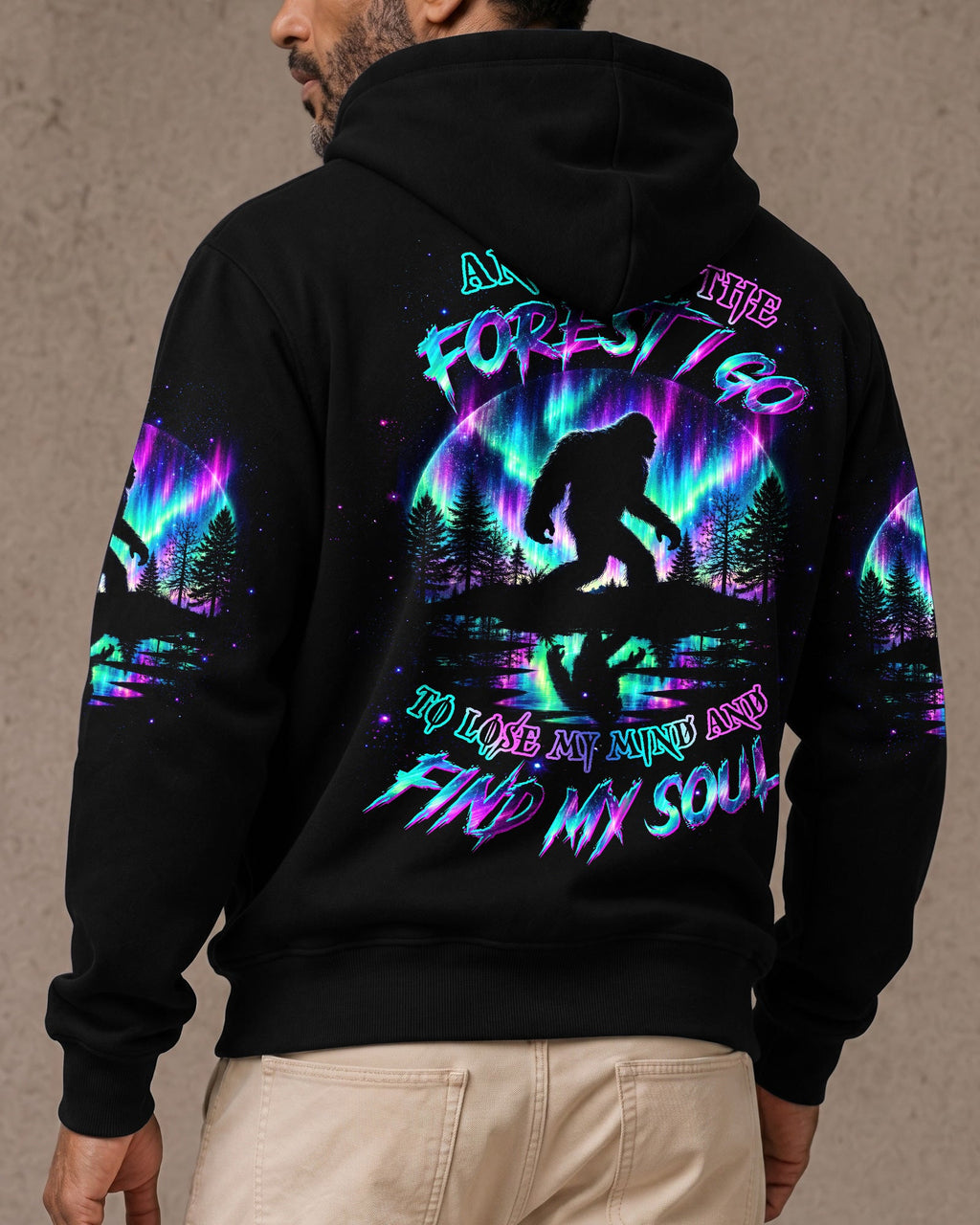 AND INTO THE FOREST I GO BIGFOOT AURORA ALL OVER PRINT -  TLTW2306261