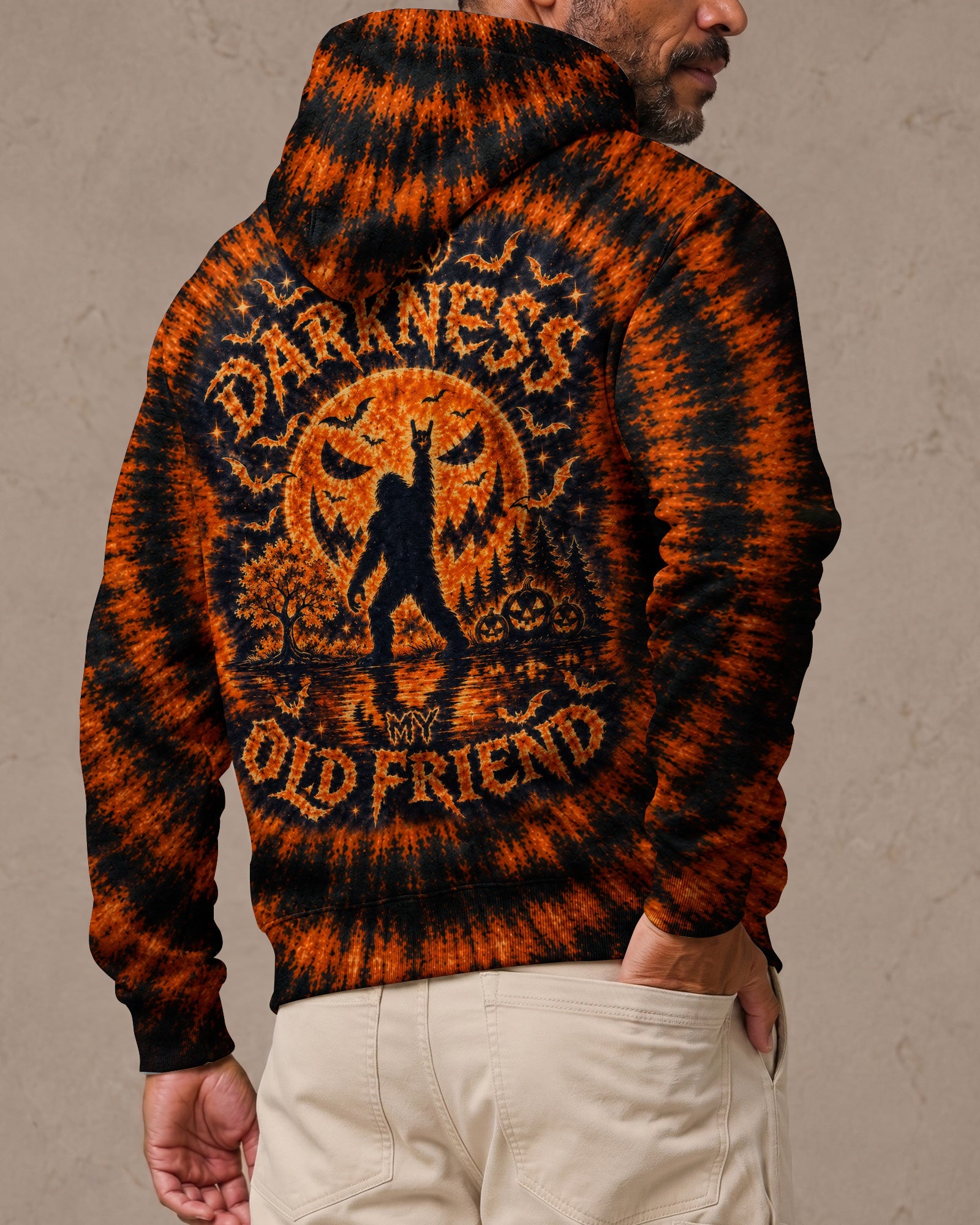 HELLO DARKNESS MY OLD FRIEND BIGFOOT HALLOWEEN ALL OVER PRINT - TLTW1707263